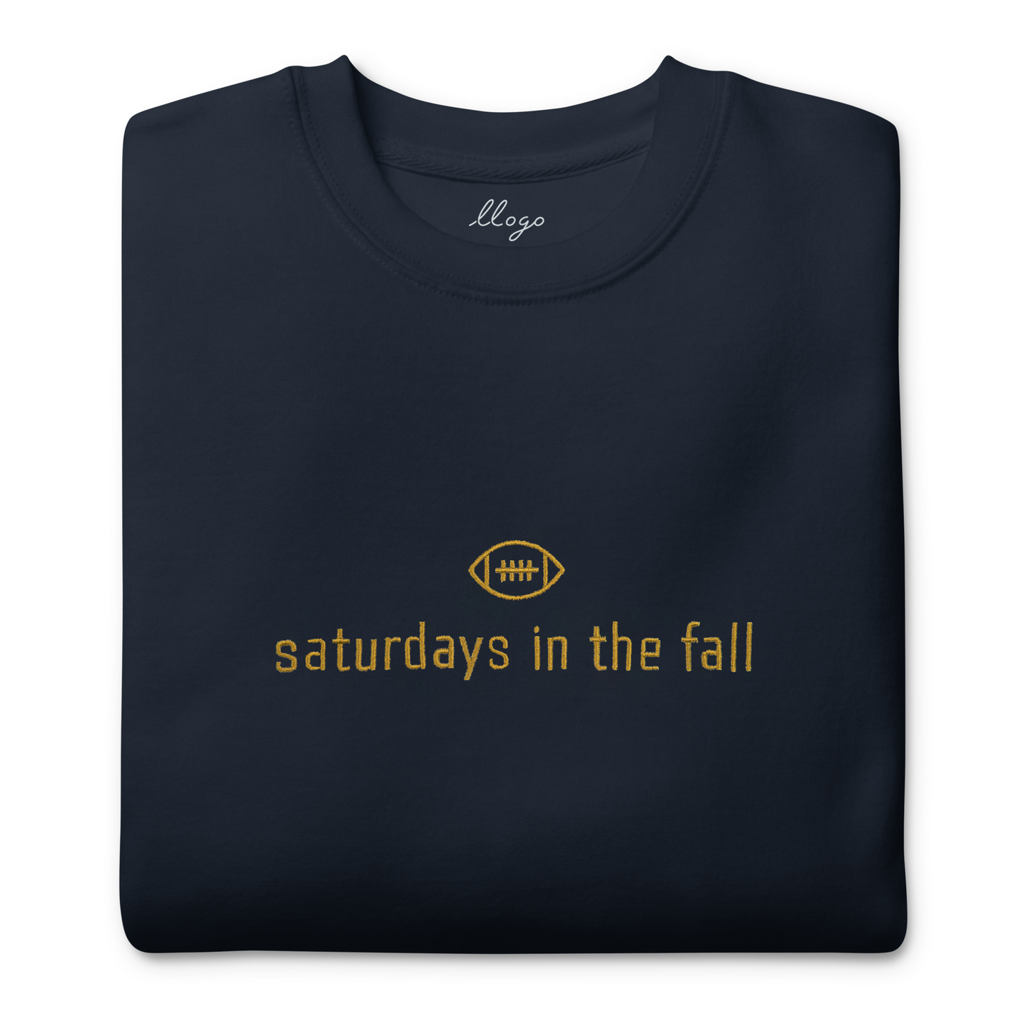 gold and navy - saturdays in the fall