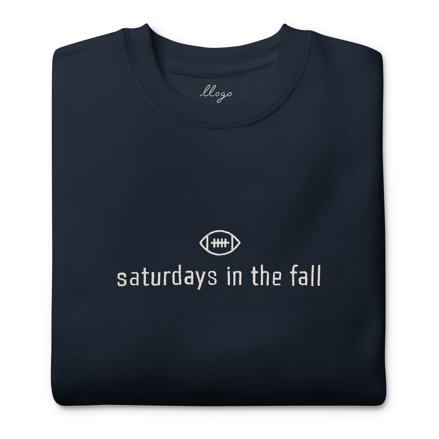 white and navy - saturdays in the fall
