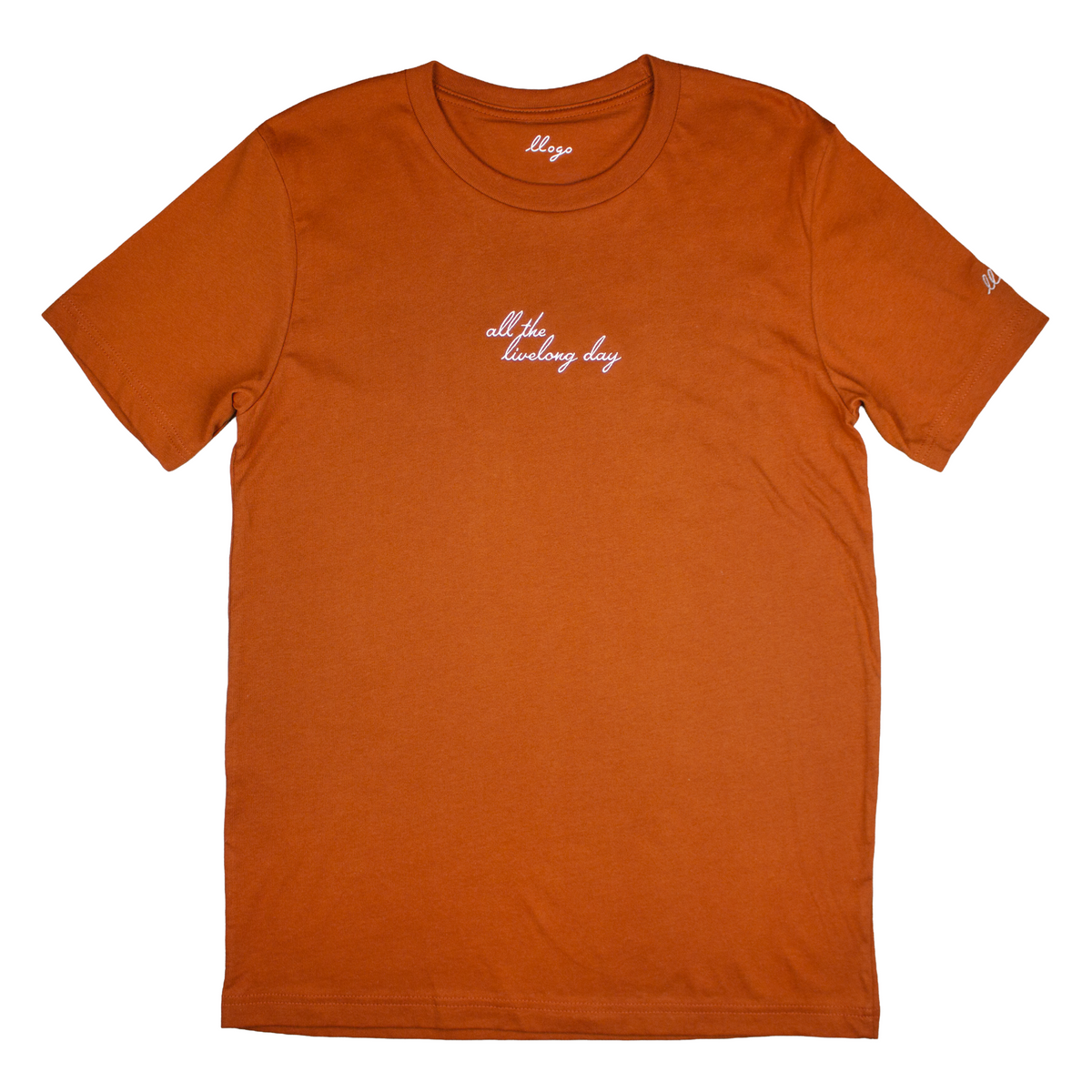"all the livelong day" script - simple tee