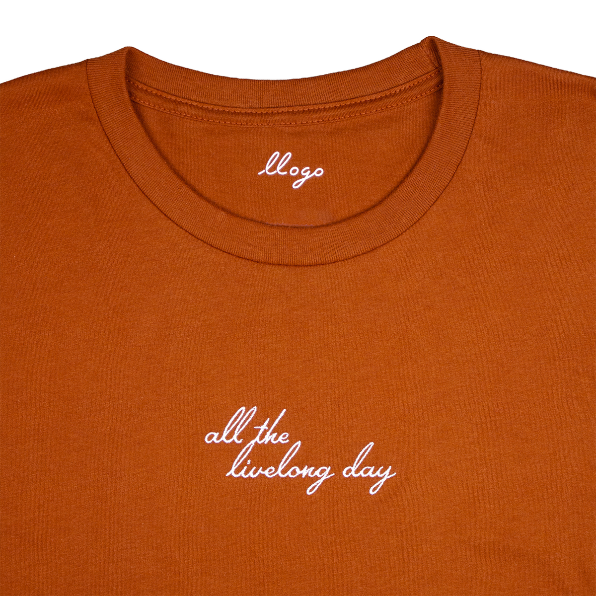 "all the livelong day" script - simple tee