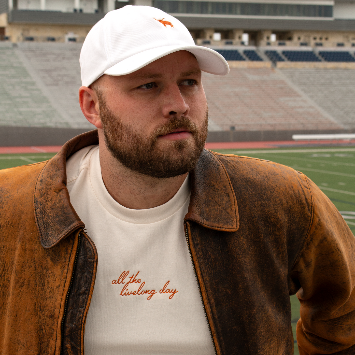 "all the livelong day" script shirt - relaxed fit