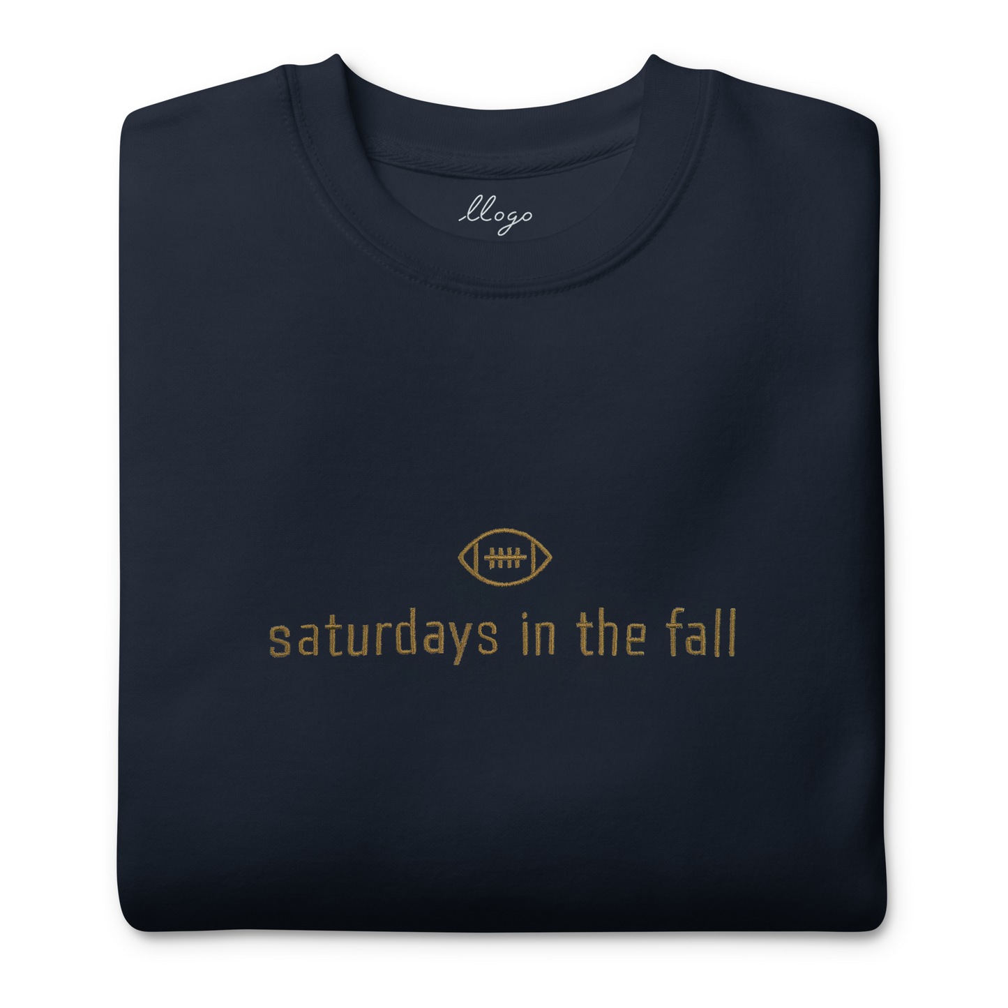 gold and navy - saturdays in the fall