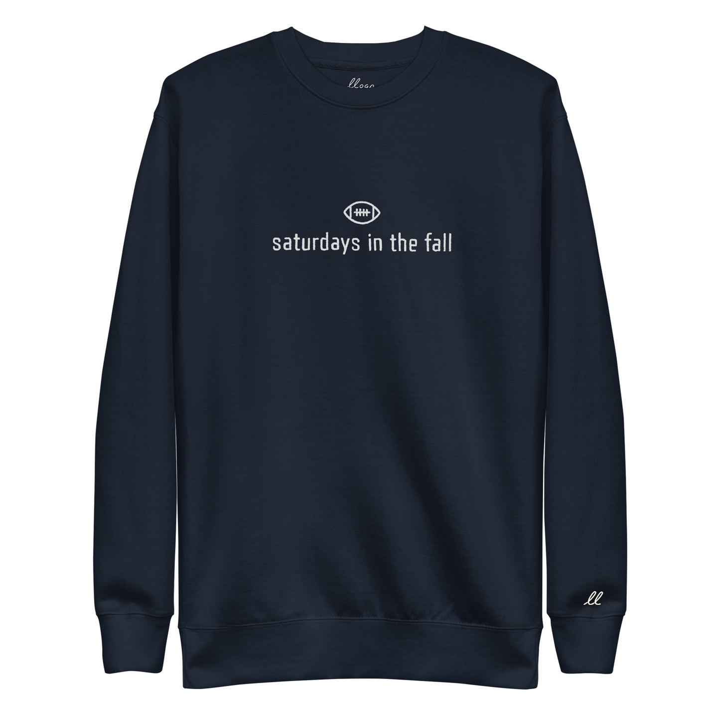 white and navy - saturdays in the fall