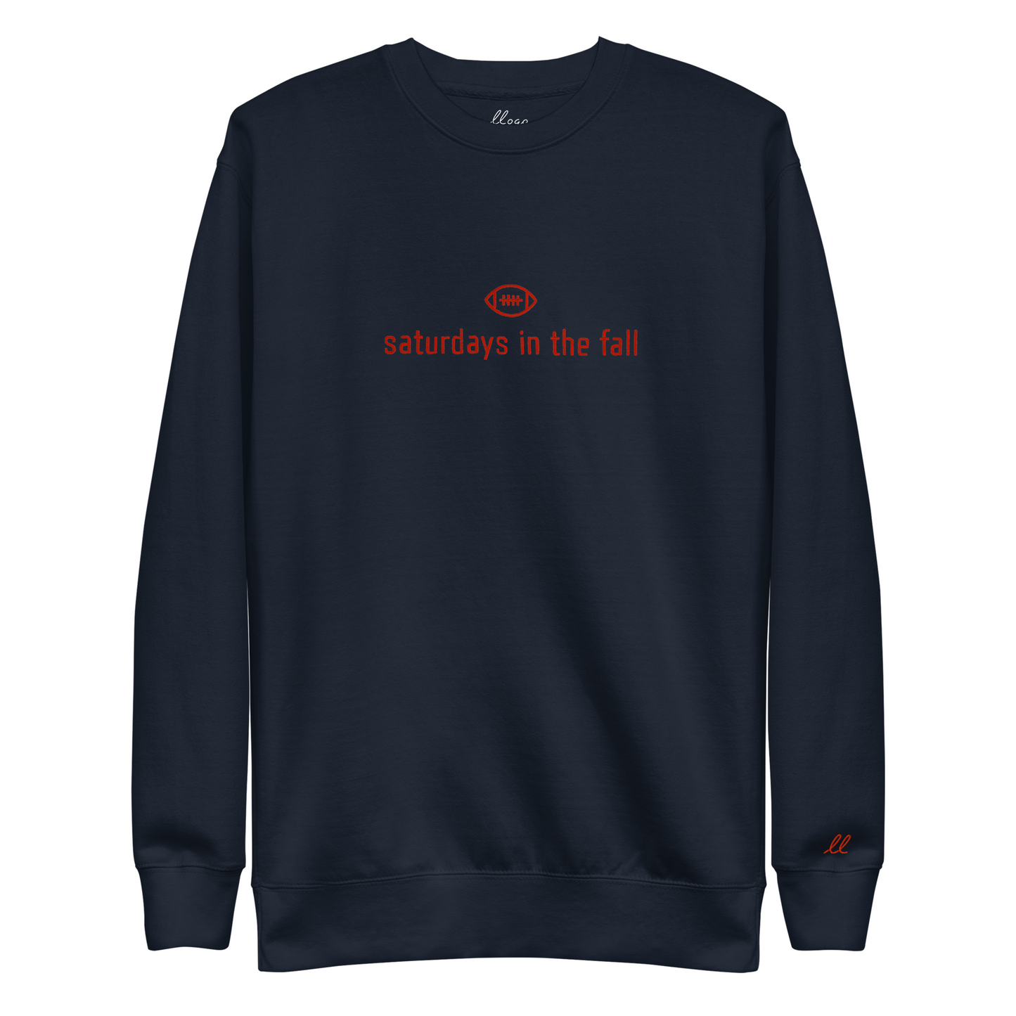 red and navy - saturdays in the fall