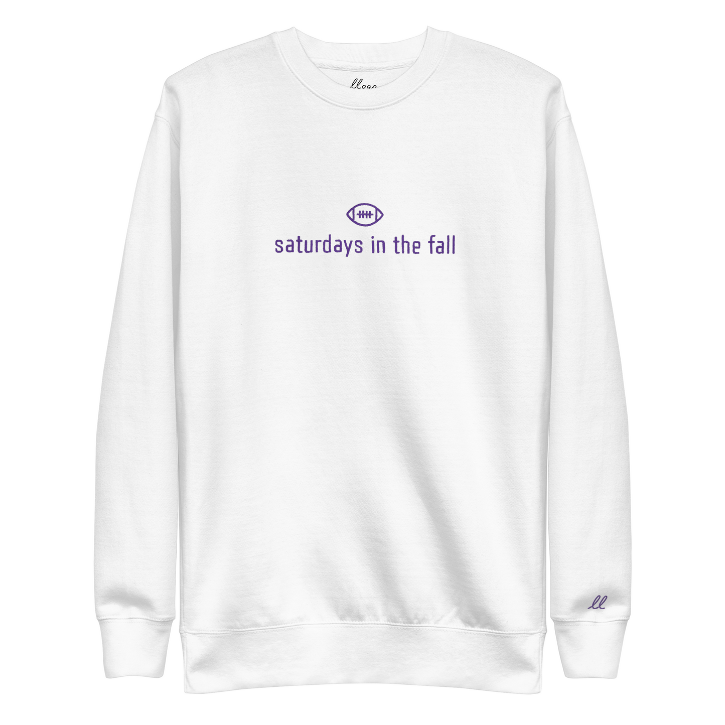 purple and white - saturdays in the fall